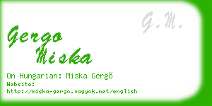 gergo miska business card